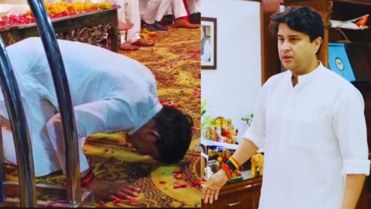 दंडवत होकर माफी मांगने लगे सिंधिया समर्थक मंत्री, सीएम शिवराज को लेकर दिया ये विवादित बयान jyotiradtya scindhia and suresh rathkheda, mp news, madhya pradesh