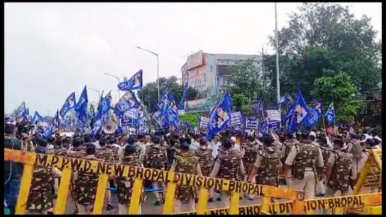 MP Election 2023 BSP showed strength before election laid siege to Governor House