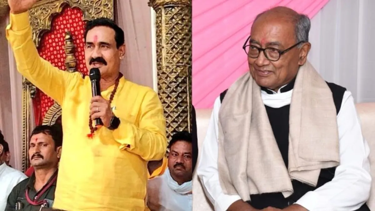 दंगे कराने की साजिश का आरोप लगाने पर बढ़ा विवाद, नरोत्तम मिश्रा बोले- दिग्विजय ‘दंगों के हेडमास्टर’ NewsTak