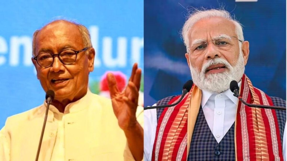 दिग्विजय सिंह का PM के दौरे पर तंज, कहा- शिवराज और उनके मंत्रियों के पाप धोने आए हैं मोदी Former CM Digvijay Singh taunts BJP, know why he said - 'Modi will wash away the sins of Shivraj and his ministers'
