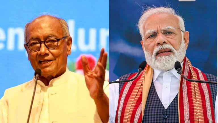 दिग्विजय सिंह का PM के दौरे पर तंज, कहा- शिवराज और उनके मंत्रियों के पाप धोने आए हैं मोदी Former CM Digvijay Singh taunts BJP, know why he said - 'Modi will wash away the sins of Shivraj and his ministers'