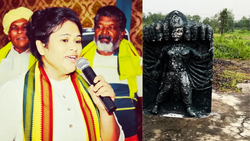 BJP candidate Monica Batti Manmohan Shah batti Ravana temple mp election 2023