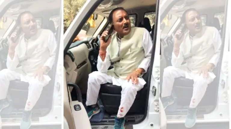 MP Election 2023: भिंड में भाजपा प्रत्याशी के गनर ने की फायरिंग, जानें फिर क्या हुआ MP Election 2023 Shivraj Kamal Nath Kailash Vijayvargiya public hands Crowds polls voting day MP Breaking mp News update