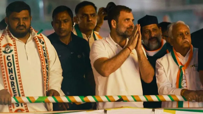 Rahul Gandhi Narendra Singh Tamar son Viral video 150 seats win MP Elections Bhopal Mega road show