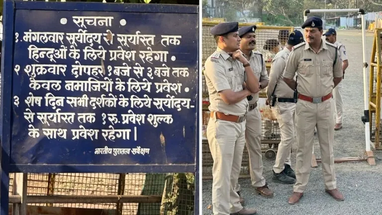 भोजशाला में ASI का 5वें दिन सर्वे जारी, हिंदू पक्ष ने किया हनुमान चालीसा का पाठ, महिलाओं ने गाए भजन ASI team survey in Bhojshala