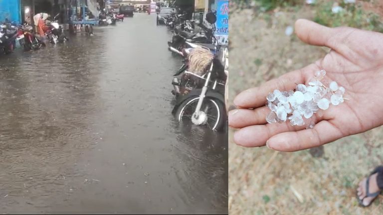 मध्यप्रदेश में बन गया आंधी-बारिश का सिस्टम, तेज बारिश और ओलावृष्टि से लोग हुए हैरान Storm and rain