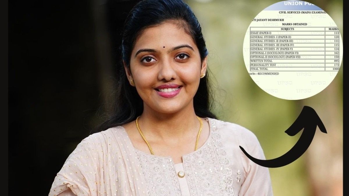 IAS सृष्टि देशमुख की मार्कशीट