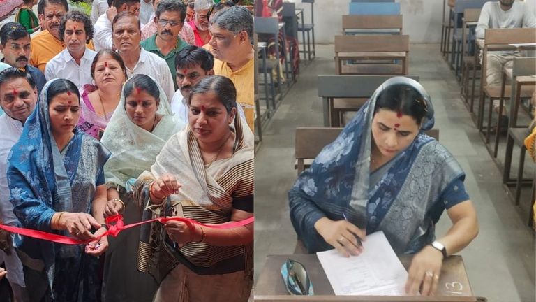 खंडवा से बीजेपी विधायक कंचन तनवे ने जिस कॉलेज का उद्घाटन किया, उसी में पहुंच गईं परीक्षा देने, माजरा क्या है? पहले विधायक फिर निभाया विद्यार्थी का कर्तव्य