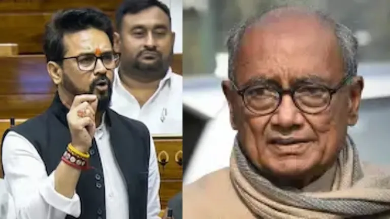 लोकसभा में अनुराग ठाकुर के बयान पर बोले दिग्विजय सिंह, 'ये तो बदतमीजी है', जीतू पटवारी ने भी जताया आक्रोश Digvijay Singh retaliated on Anurag Thakur's comment.