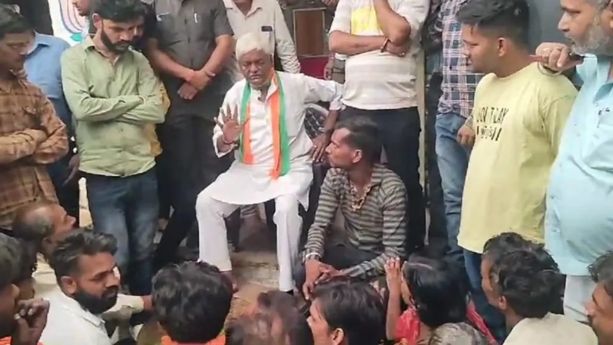 BJP विधायक पन्नालाल शाक्य को सब्जी विक्रेताओं ने घेरा, बचने के लिए दूसरे दरवाजे से भागे, लेकिन फिर.. BJP MLA, Pannalal Shakya
