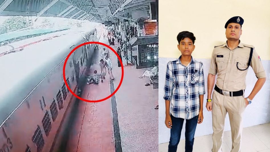 ट्रेन में फंसे बच्चे के सामने थी मौत लेकिन फरिश्ता बनकर आया RPF जवान, धड़कनें बढ़ा देगा ये VIDEO Video Thumbnail