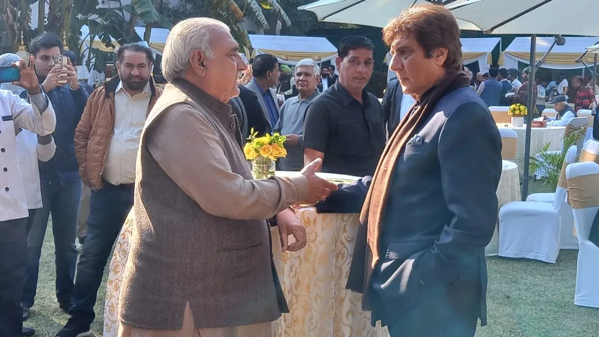 Raj Babbar with Bhupinder S Hooda