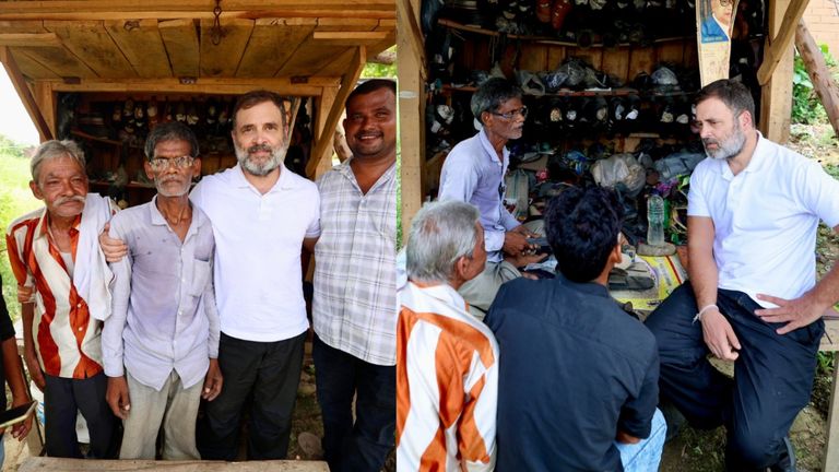 National News Live Updates: लखनऊ के रास्ते में मोची का काम करने वाले परिवार से मिले राहुल गांधी  NewsTak