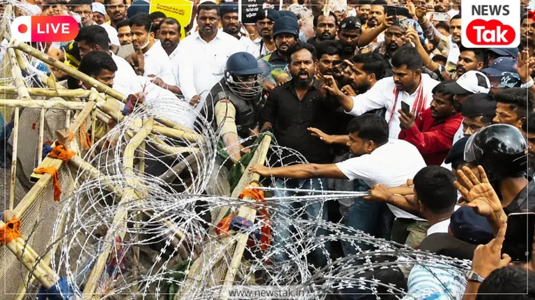 Ranchi Student March Live Updates: प्रदर्शनकारियों ने 7 में 6 बैरिकेडिंग पार किए Ranchi Student March Live Updates:
