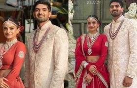 दुल्हन बनीं NRI अरबपति की बेटी, उदयपुर में लाल लहंगे में ढाया कहर, Photos पर हार बैठेंगे दिल राजू मंटेना की बेटी नेत्रा मंटेना बनी दुल्हन