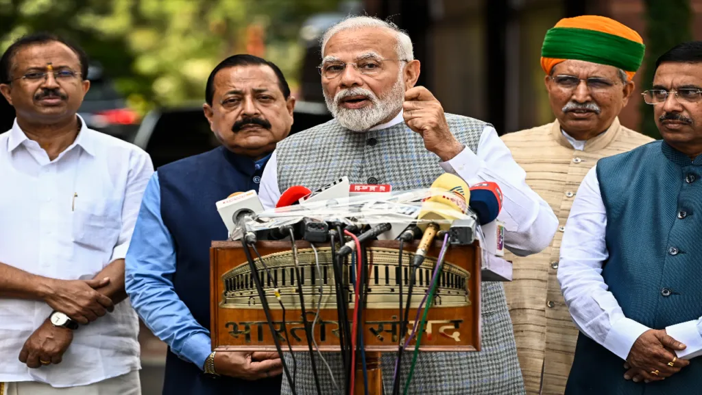 Modi Press Brief in Parliament