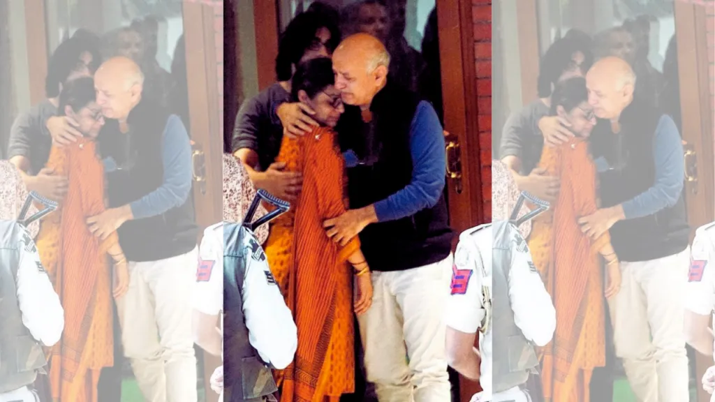 Manish Sisodia with his wife