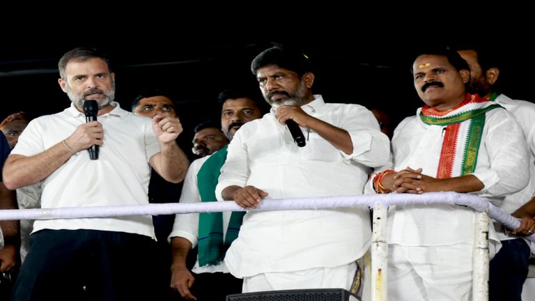 राहुल गांधी ने बता दिया, पूरे देश में करेंगे ‘बीजेपी का टायर पंचर’ पर कैसे? नगरकुरनूल, तेलंगाना में एक चुनावी रैली को संबोधित करते हुए राहुल गांधी