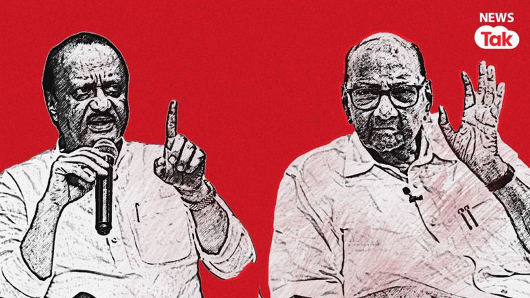 चाचा शरद पवार के गढ़ बारामती में भारी पड़ गए अजित! पंचायत चुनाव के नतीजे INDIA पर भारी? Sharad Pawar, Ajit Pawar