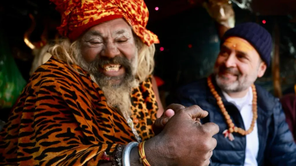 Rahul gandhi With Mauni Baba