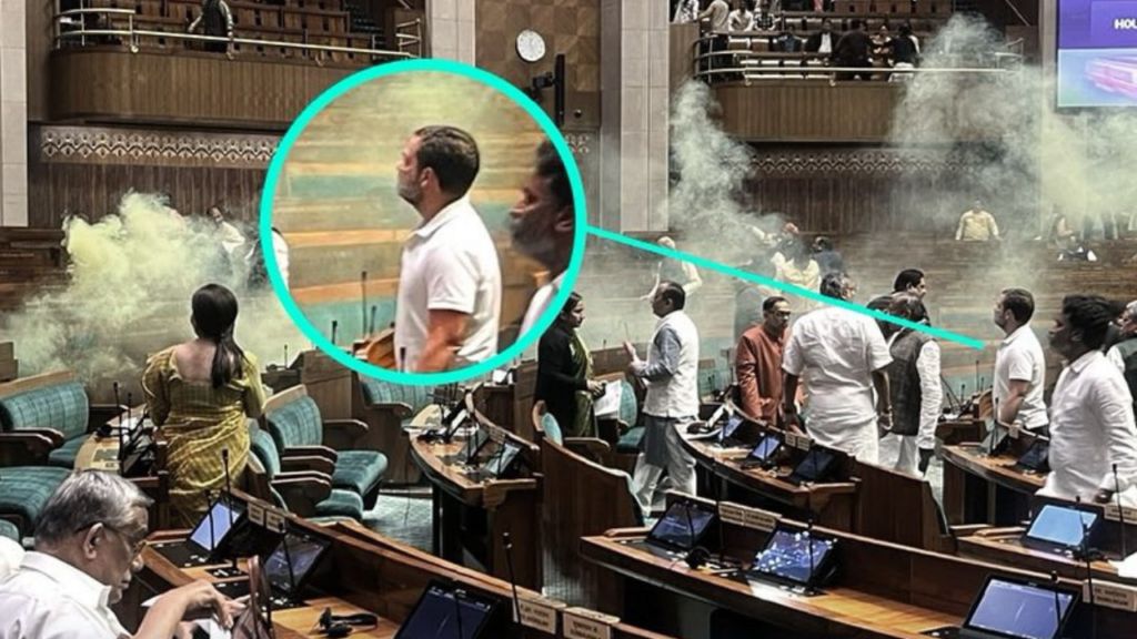 संसद में उपद्रवियों के हंगामे के दौरान सोशल मीडिया पर राहुल गांधी के इस व्रेव मोमेंट की तारीफ हो रही है.