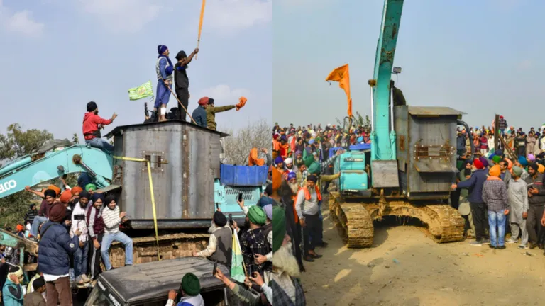 गैस मास्क पहन, गॉगल्स लगा आ रहे किसान, इस बार मोडिफाइड बुलडोजर और अर्थमूवर लेकर क्यों बढ़ रहे आगे? NewsTak