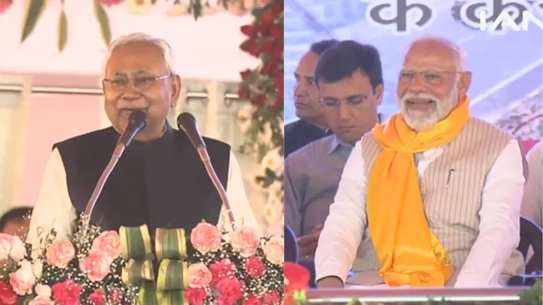 नीतीश को खींच माला के अंदर लाए PM मोदी फिर बिहार CM ने इधर उधर जाने पर ऐसा कहा कि लगे ठहाके NewsTak