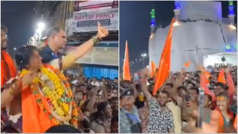 ओवैसी के खिलाफ लड़ रहीं के. माधवी ने इशारों में मस्जिद पर चलाया तीर? वीडियो वायरल होने के बाद फंसी NewsTak