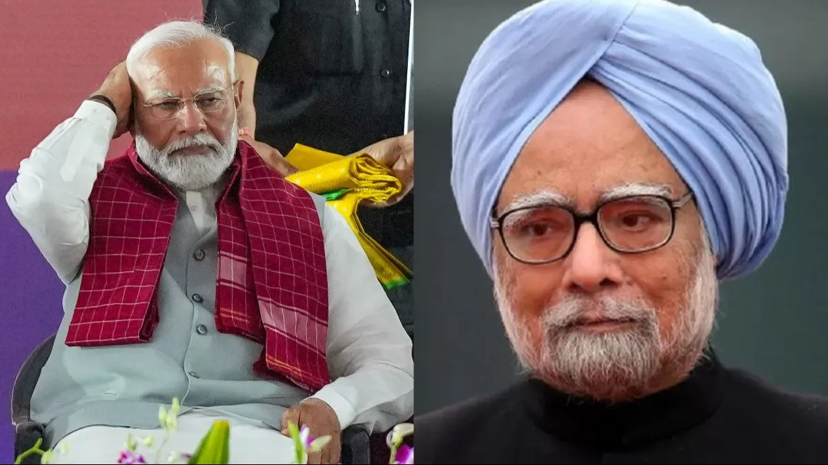 PM Modi and Manmohan Singh