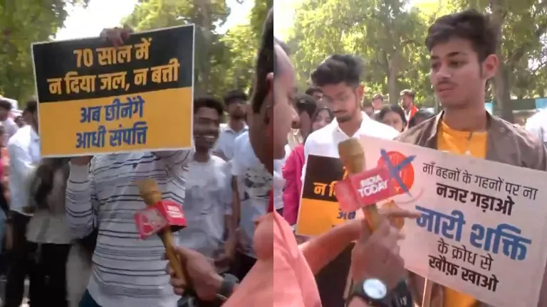 प्लेकार्ड लेकर कांग्रेस का विरोध करने निकले थे ये स्टूडेंट्स, मतलब पूछने पर देने लगे अजब जवाब NewsTak