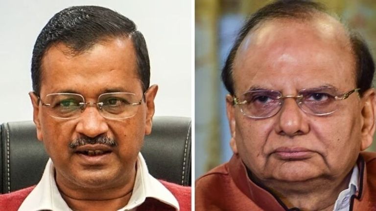 सुप्रीम कोर्ट से लगा AAP को झटका, SC ने दिल्ली के उपराज्यपाल की स्वतंत्र शक्तियों को ठहराया वैध Delhi Lt Governor VK Saxena and Chief Minister Arvind Kejriwal.