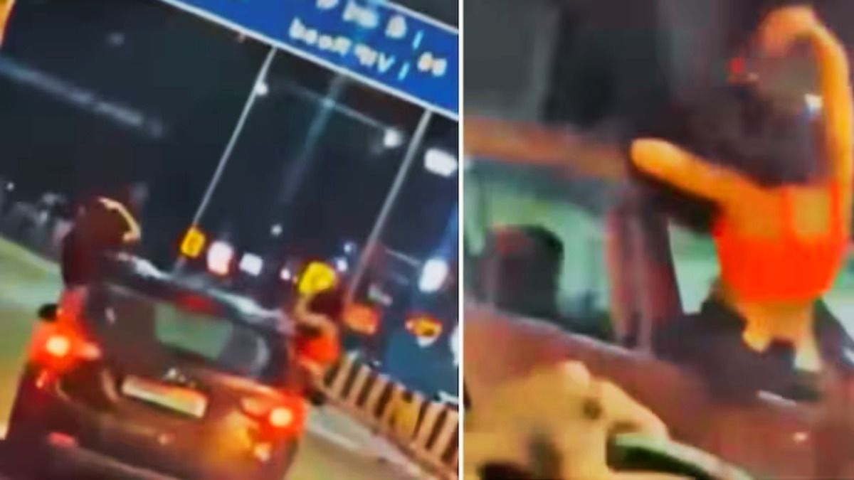 MP: भोपाल में एयरपोर्ट रोड पर कार की खिड़की से बाहर हवा में लड़कियों का ऐसा स्टंट देख रह जाएंगे भौचक्के bhopal_car_stunt
