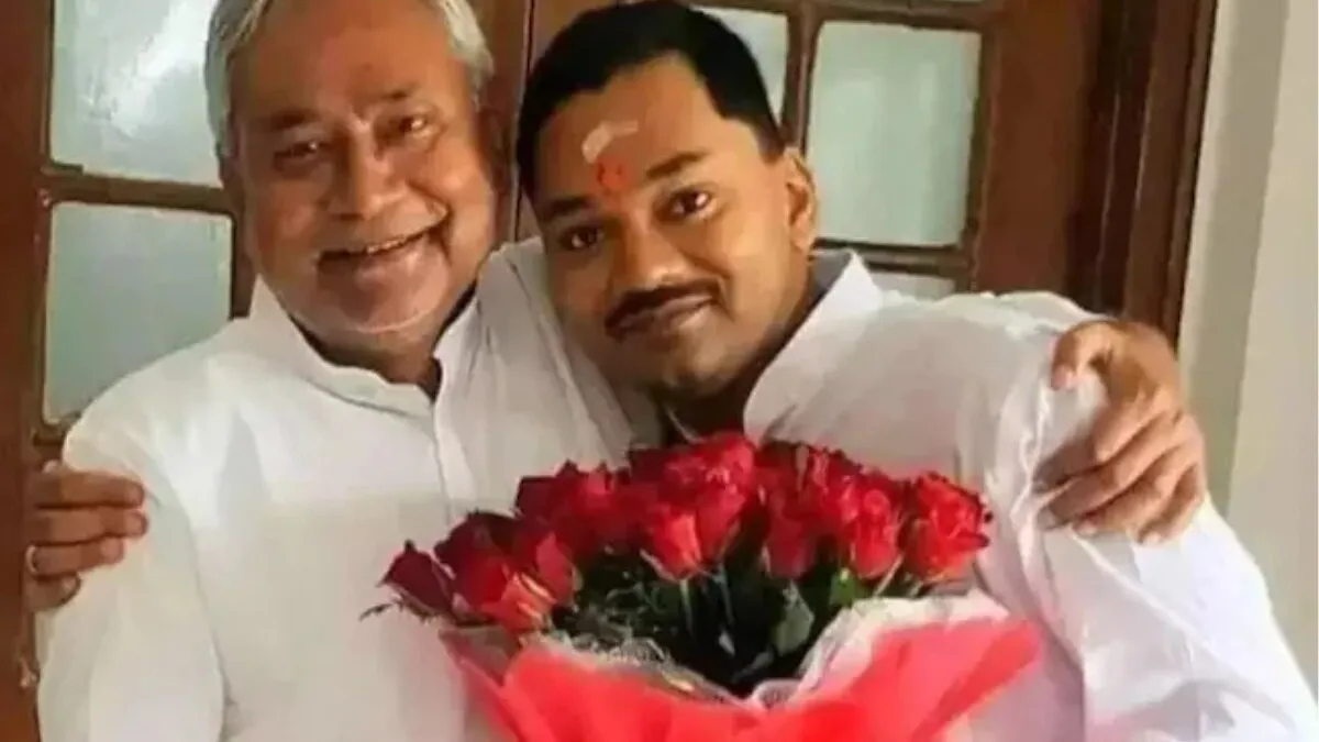 Nitish Kumar with son Nishant Kumar