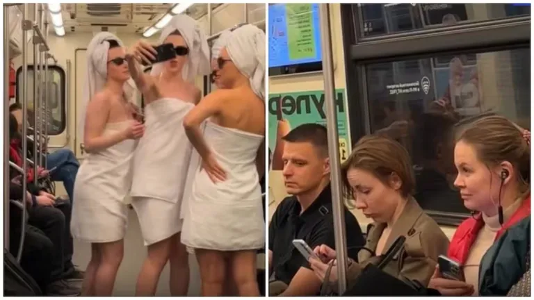 Video: मेट्रो में तौलिया लपेटकर घुस गईं चार लड़कियां, लोगों के रिएक्शन हो रहे वायरल NewsTak