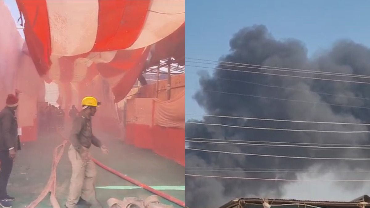 महाकुंभ के मेला क्षेत्र में लगी भीषण आग, कई पंडालों में फैली; मची अफरातफरी, एक पंडाल जलकर खाक Mahakumbh, Mahakumbh 2025, Mahakumbh fire, Mahakumbh fire news, kumbh mela fire, kumbh mela news