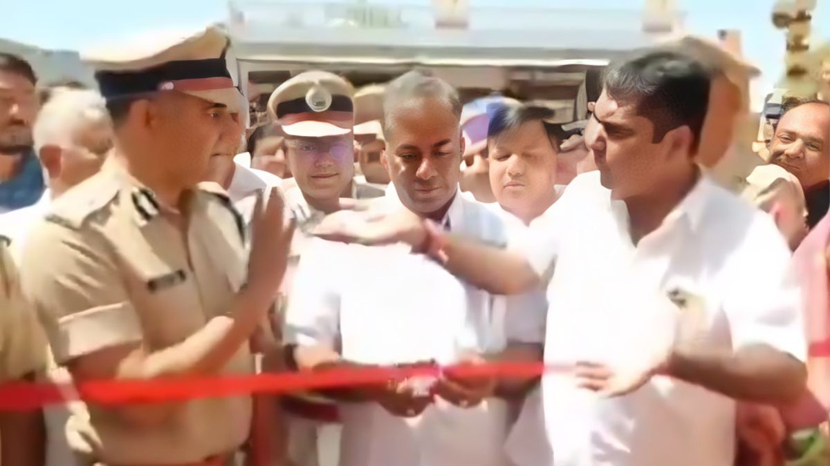 सीकर में थाने का फीता काटने की मची ऐसी होड़! उलझ गए IG और विधायक, वीडियो वायरल Sikar