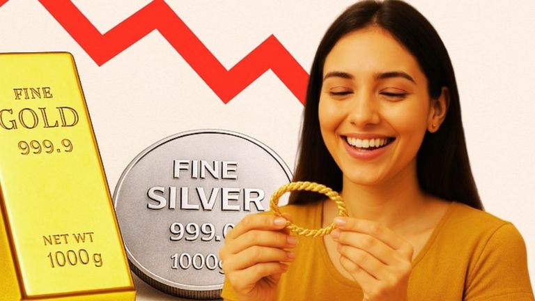 Gold-Silver Price Update: सोने हुआ धड़ाम, चांदी के भाव औंधे मुंह गिरे, ज्वैलरी खरीदारों की हो गई बल्ले-बल्ले NewsTak