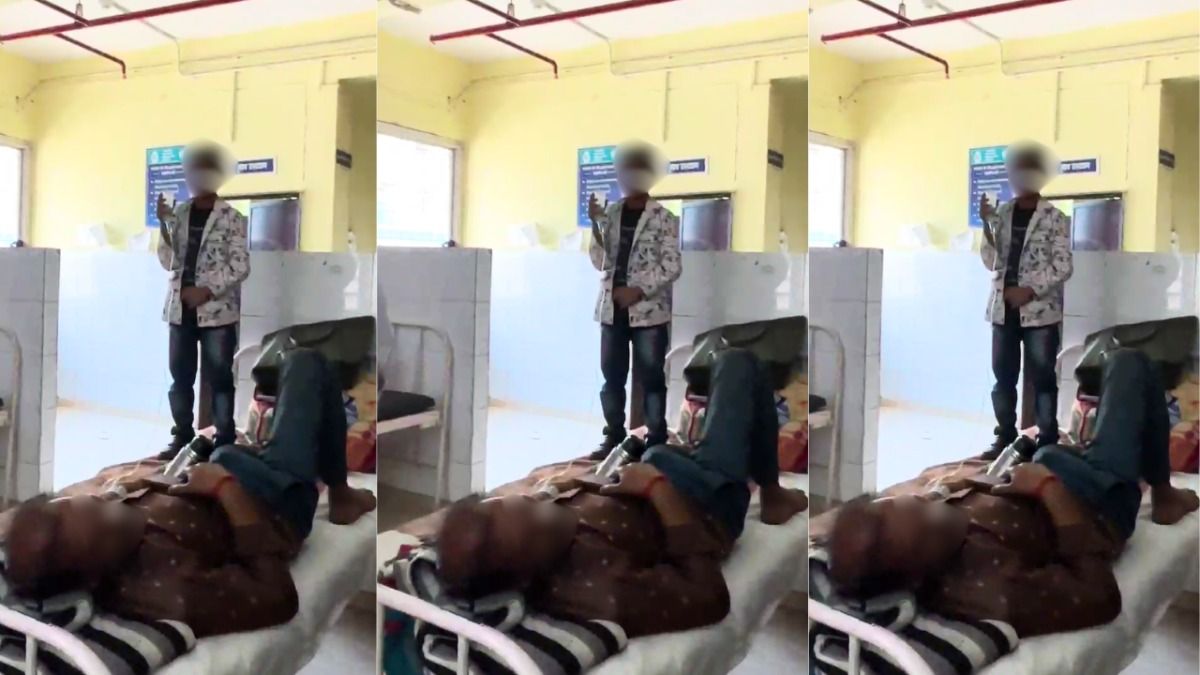 बाप के इलाज के लिए बेड पर खड़ा रहा मासूम, हाथ में थामी सलाइन बोतल… इंसानियत को झकझोर देने वाला वीडियो! तस्वीर: स्क्रीनग्रैब