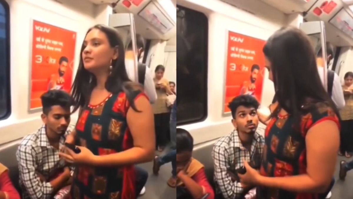 'पहले शरमाई, फिर प्यार से सहलाया..' मेट्रो में लड़की ने किया ऐसा काम, जीत लिया लोगों का दिल, वीडियो वायरल Delhi Metro Viral Video