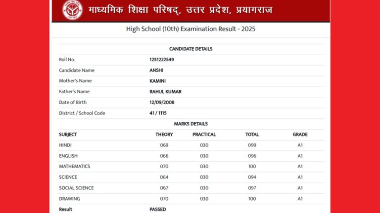 UP Board Topper Marksheet: कई विषय में 100 से 100 नंबर लाकर अंशी ने सभी को चौंकाया, मार्कशीट देख उड़ जाएंगे होश!  NewsTak