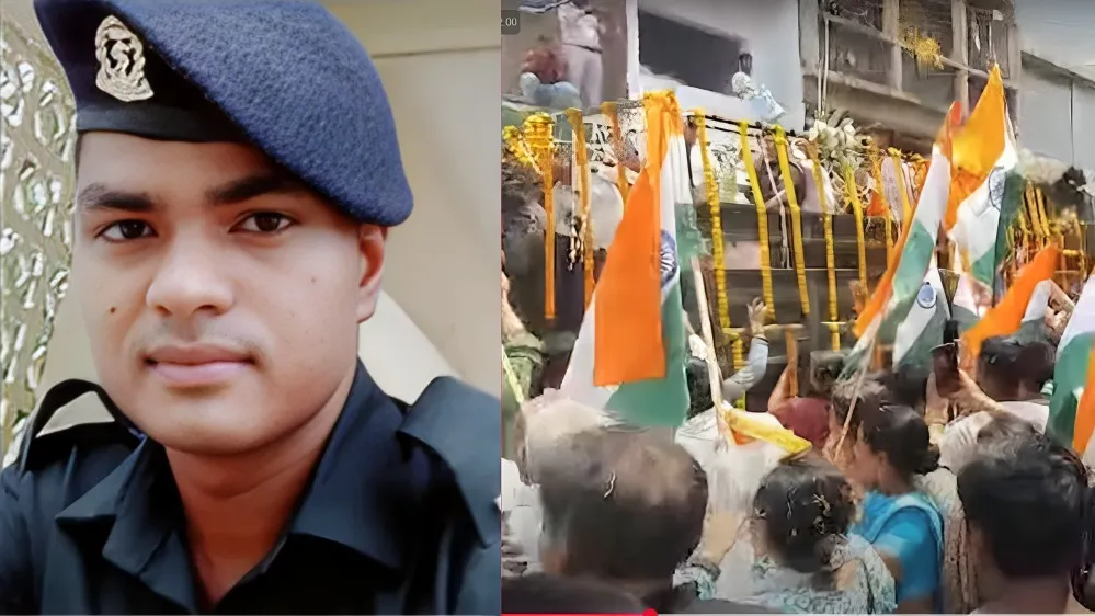 मनीष कुमार के अंतिम दर्शन के लिए आए लोग