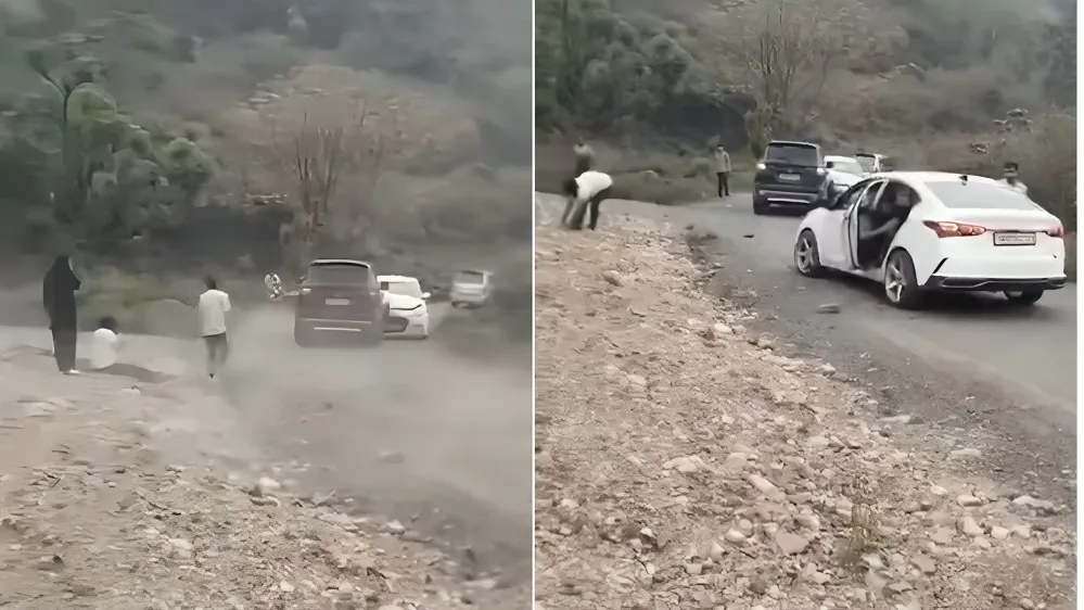 देहरादून में दो गड़ियों की टक्कर के बाद दो पक्षों के बीच हुई जमकर मारपीट (तस्वीर: स्क्रीनग्रैब)