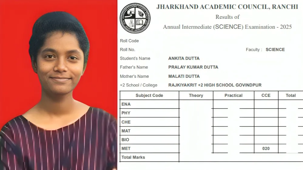 Jharkhand 12 Science Topper 2025
