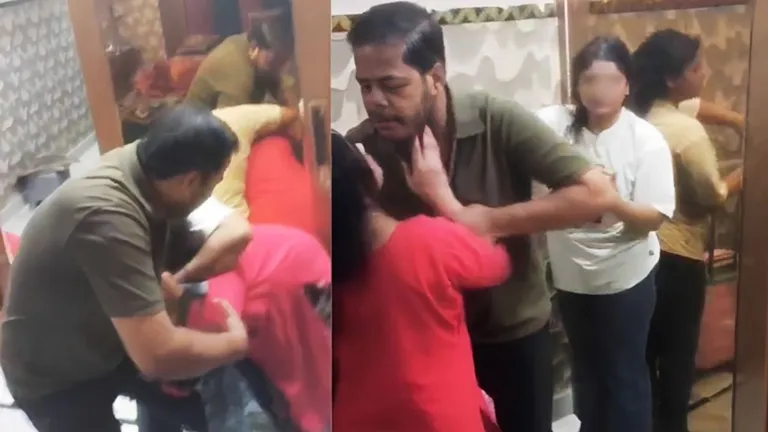 मेरठ में प्रेमिका के साथ कमरे में था पति, पत्नी ने पहुंचकर काटा बवाल तो बोला- ये काम प्यार से निपट सकता है Meerut news, Viral video Meerut, पत्नी ने पकड़ा पति, लिव इन रिलेशन, प्रेमिका संग पति, हाई वोल्टेज ड्रामा, पत्नी प्रेमिका लड़ाई, Muslim husband