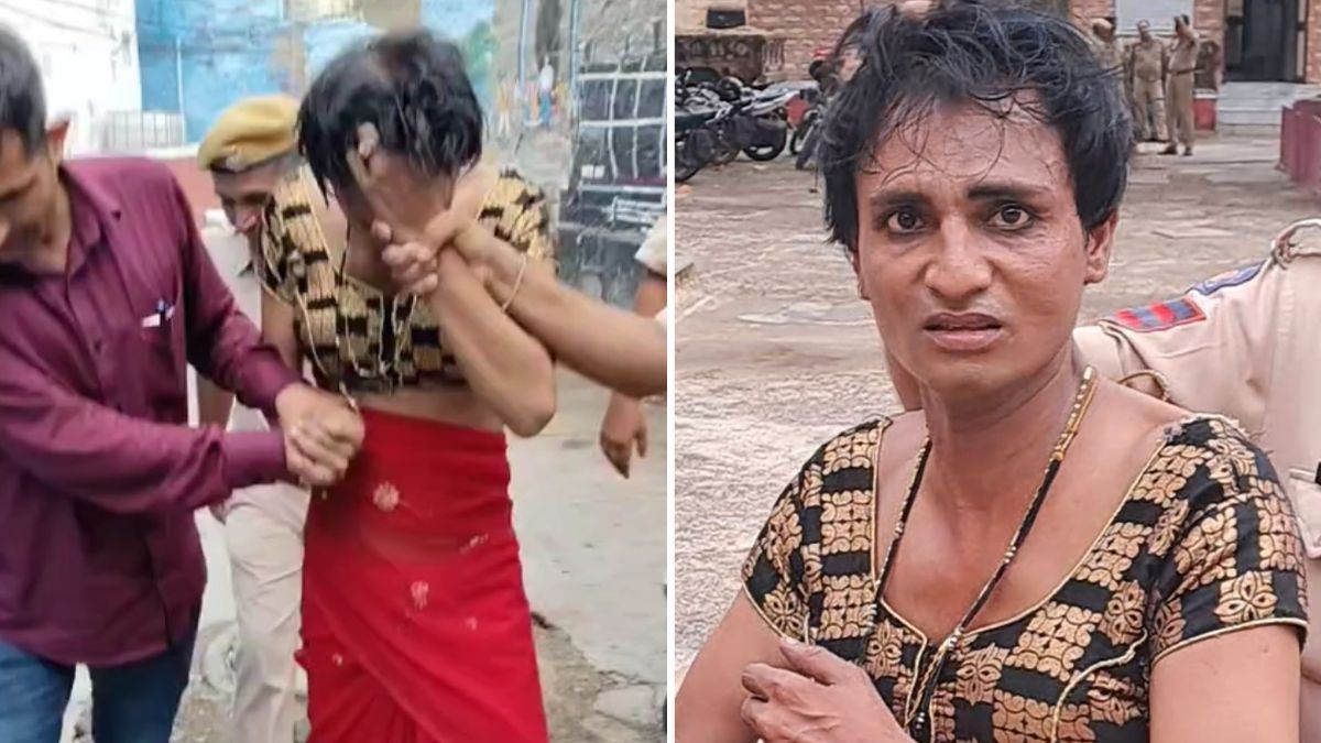 साड़ी में छिपकर बैठा था हिस्ट्रीशीटर, पुलिस पकड़ने पहुंची तो घूंघट में दिया ऐसा इशारा..तुरंत पकड़ा गया, वीडियो वायरल NewsTak