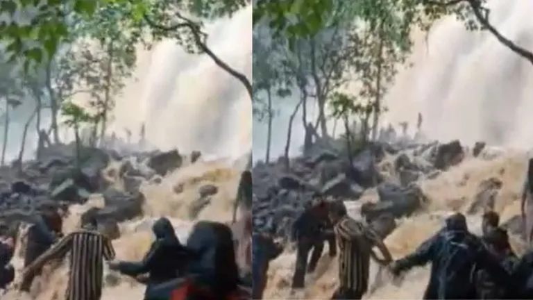 डांग जिले के भिगू झरने में अचानक उफान, बाल-बाल बचे पर्यटक, वायरल हो रहा है घटना का खौफनाक वीडियो Gujarat Flood