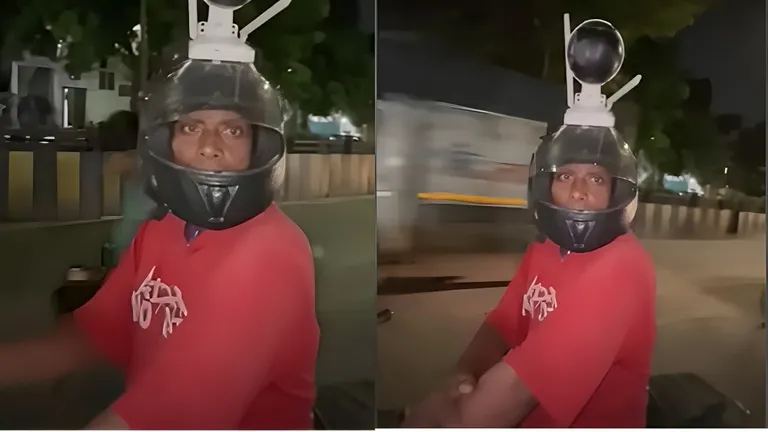 'जब पुलिस नहीं सुनी, तो हेलमेट को बना लिया हथियार', CCTV लगाकर चलने वाले राजू पेंटर की क्या है कहानी ? Indore Man Who Walks with CCTV