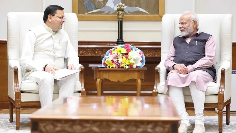 मुख्यमंत्री पुष्कर सिंह धामी ने प्रधानमंत्री नरेंद्र मोदी से की मुलाकात, उत्तराखण्ड के विकास पर हुई चर्चा Pushkar Singh Dhami