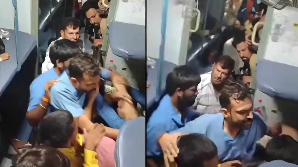 मध्य प्रदेश में ट्रेन में खाने की शिकायत करने पर यात्री से मारपीट का वीडियो वायरल