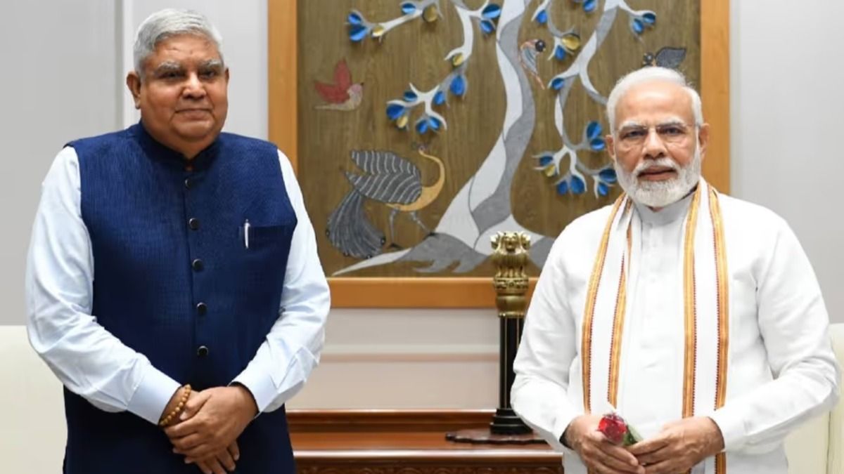 PM Modi with jagdeep dhankar
